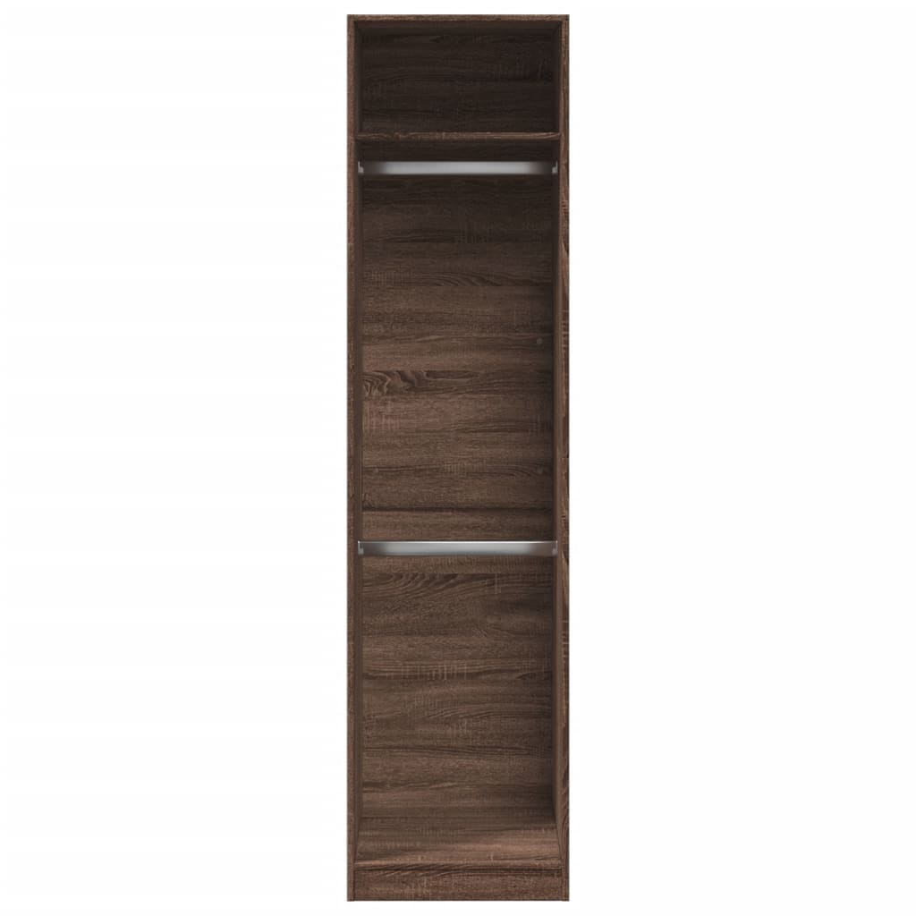 Wardrobe brown oak 50x50x200 cm engineered wood