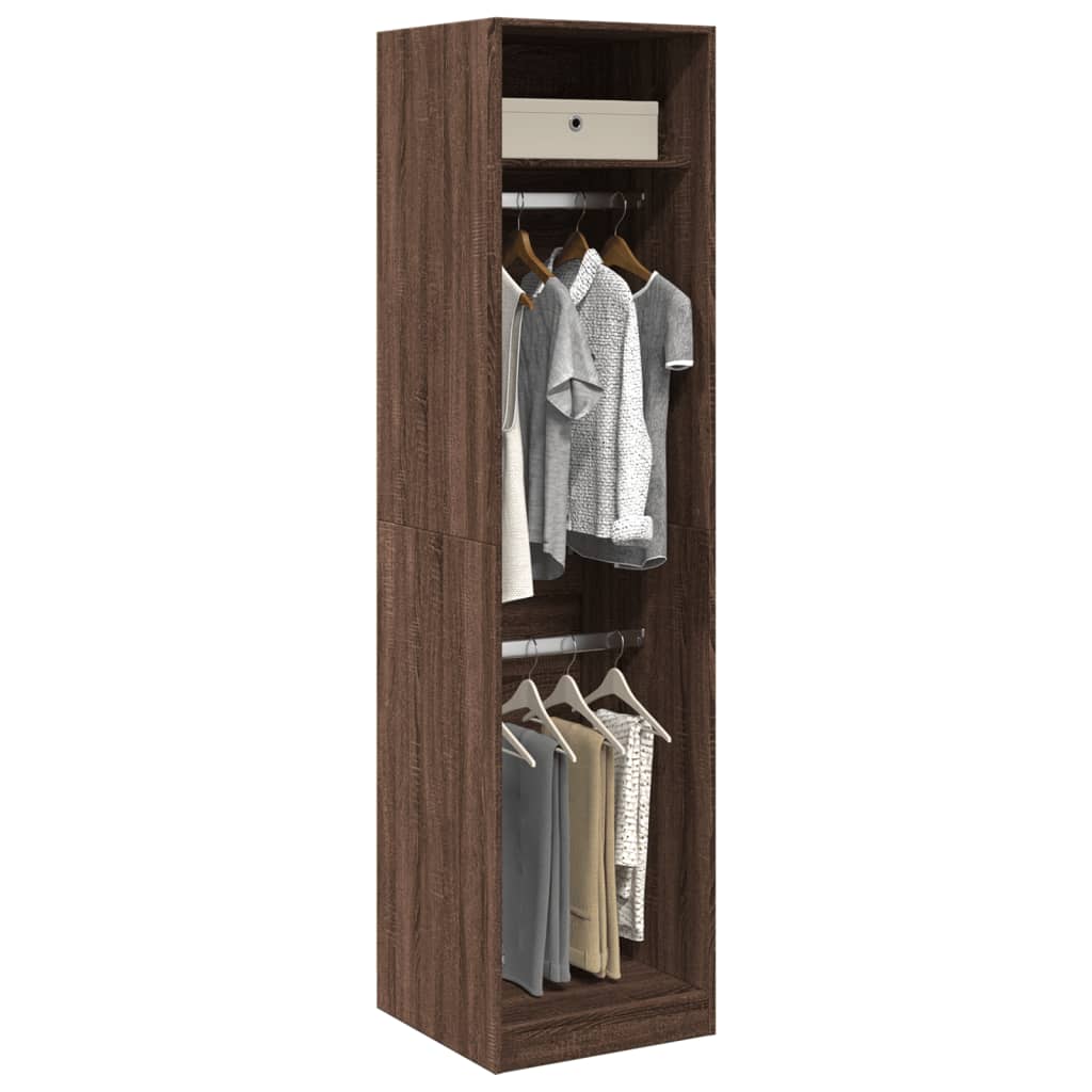 Wardrobe brown oak 50x50x200 cm engineered wood