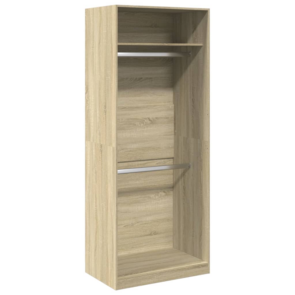 Garde-robe chêne sonoma 80x50x200 cm bois d'ingénierie