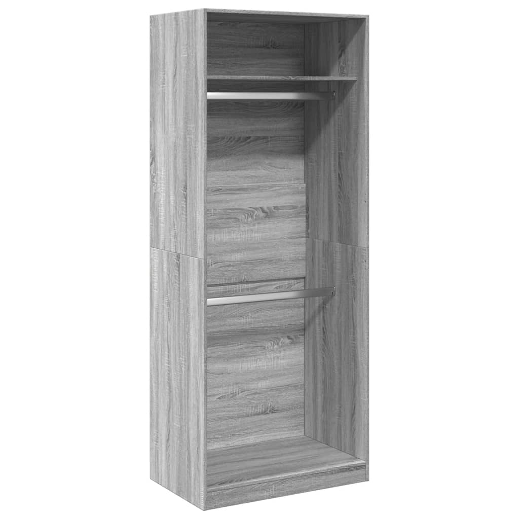 Garde-robe sonoma gris 80x50x200 cm bois d'ingénierie