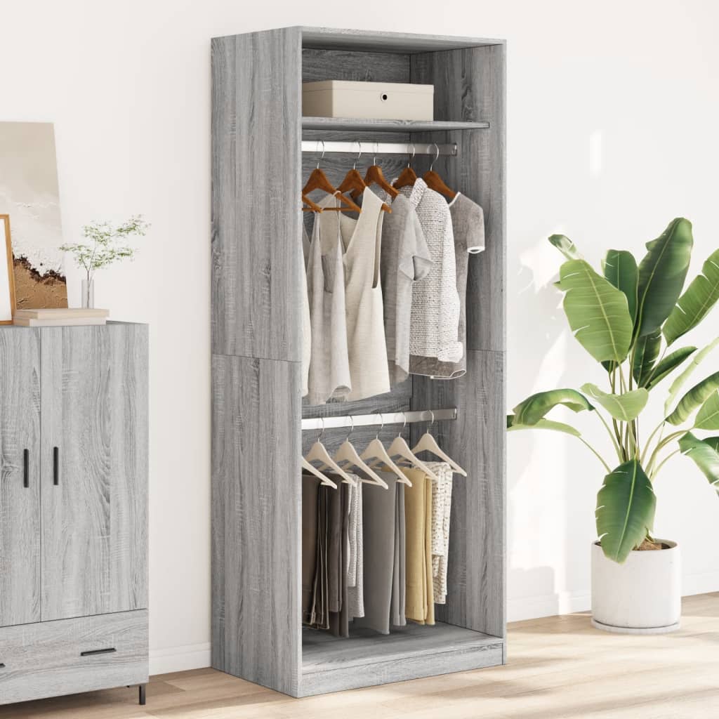 Garde-robe sonoma gris 80x50x200 cm bois d'ingénierie