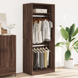 Wardrobe brown oak 80x50x200 cm engineered wood