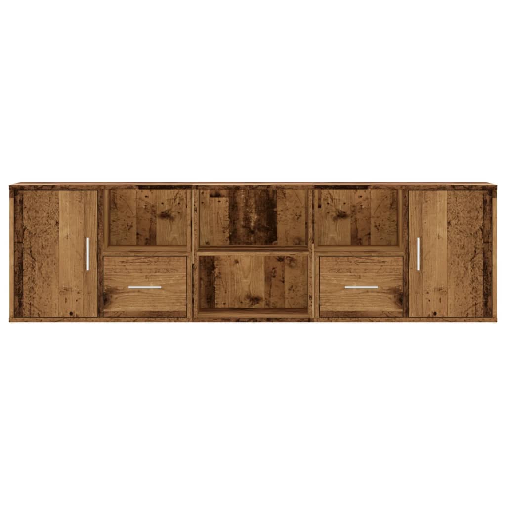 Armoire d'angle vieux bois 160x40x45 cm bois d'ingénierie