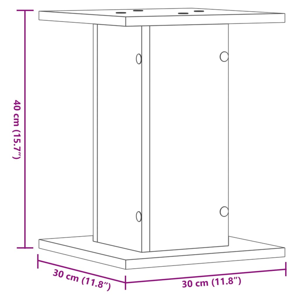 Supports pour plantes 2 pcs blanc 30x30x40 cm bois d'ingénierie