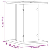 Supports pour plantes 2 pcs blanc 30x30x40 cm bois d'ingénierie