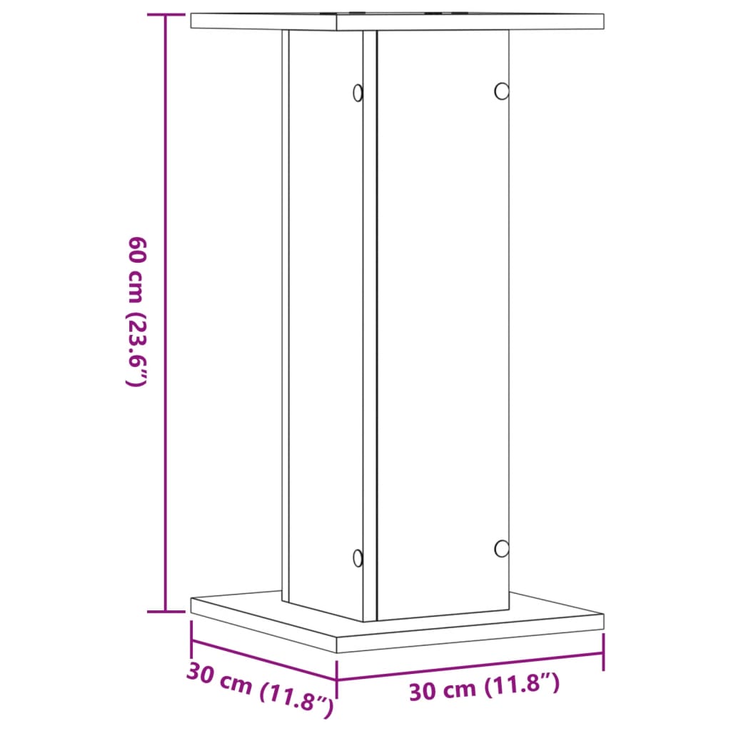 Supports pour plantes 2 pcs chêne sonoma bois d'ingénierie