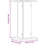 Supports pour plantes 2 pcs chêne sonoma bois d'ingénierie