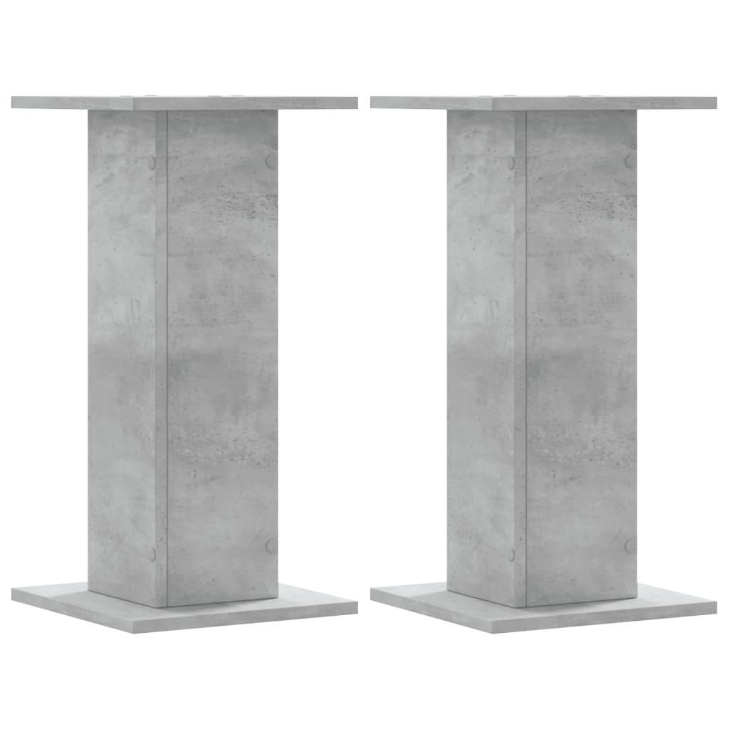 Supports pour plantes 2 pcs gris béton bois d'ingénierie