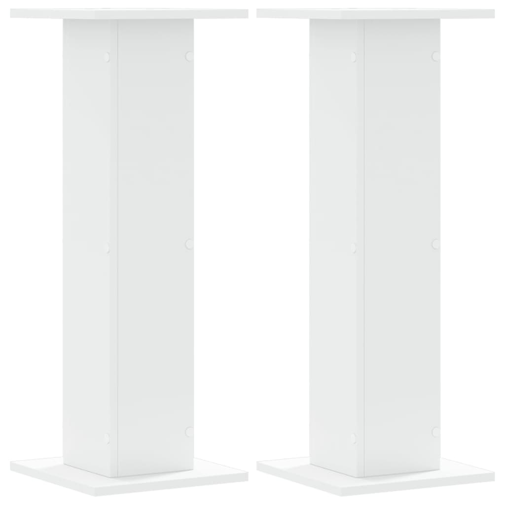 Supports pour plantes 2 pcs blanc 30x30x80 cm bois d'ingénierie