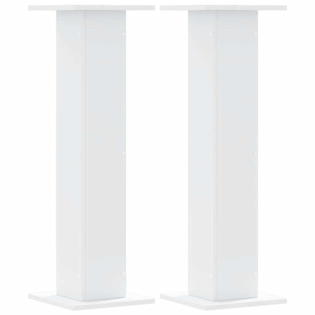 Supports pour plantes 2 pcs blanc 30x30x95 cm bois d'ingénierie