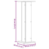 Supports pour plantes 2 pcs blanc 30x30x95 cm bois d'ingénierie