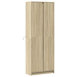 Hohes LED-Sideboard aus Sonoma-Eiche, 74 x 32,5 x 200 cm, Holzwerkstoff