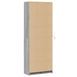 Buffet haut LED sonoma gris 74x32,5x200 cm bois d’ingénierie