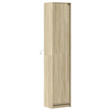 Buffet haut LED chêne sonoma 41,5x32,5x200 cm bois d’ingénierie