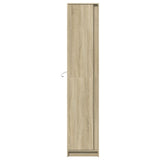 Hohes LED-Sideboard aus Sonoma-Eiche, 41,5 x 32,5 x 200 cm, Holzwerkstoff