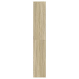 Buffet haut LED chêne sonoma 41,5x32,5x200 cm bois d’ingénierie