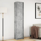 Concrete gray LED high sideboard 41.5x32.5x200 cm engineered wood