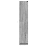 Sonoma graues LED-High-Sideboard 41,5 x 32,5 x 200 cm, Holzwerkstoff