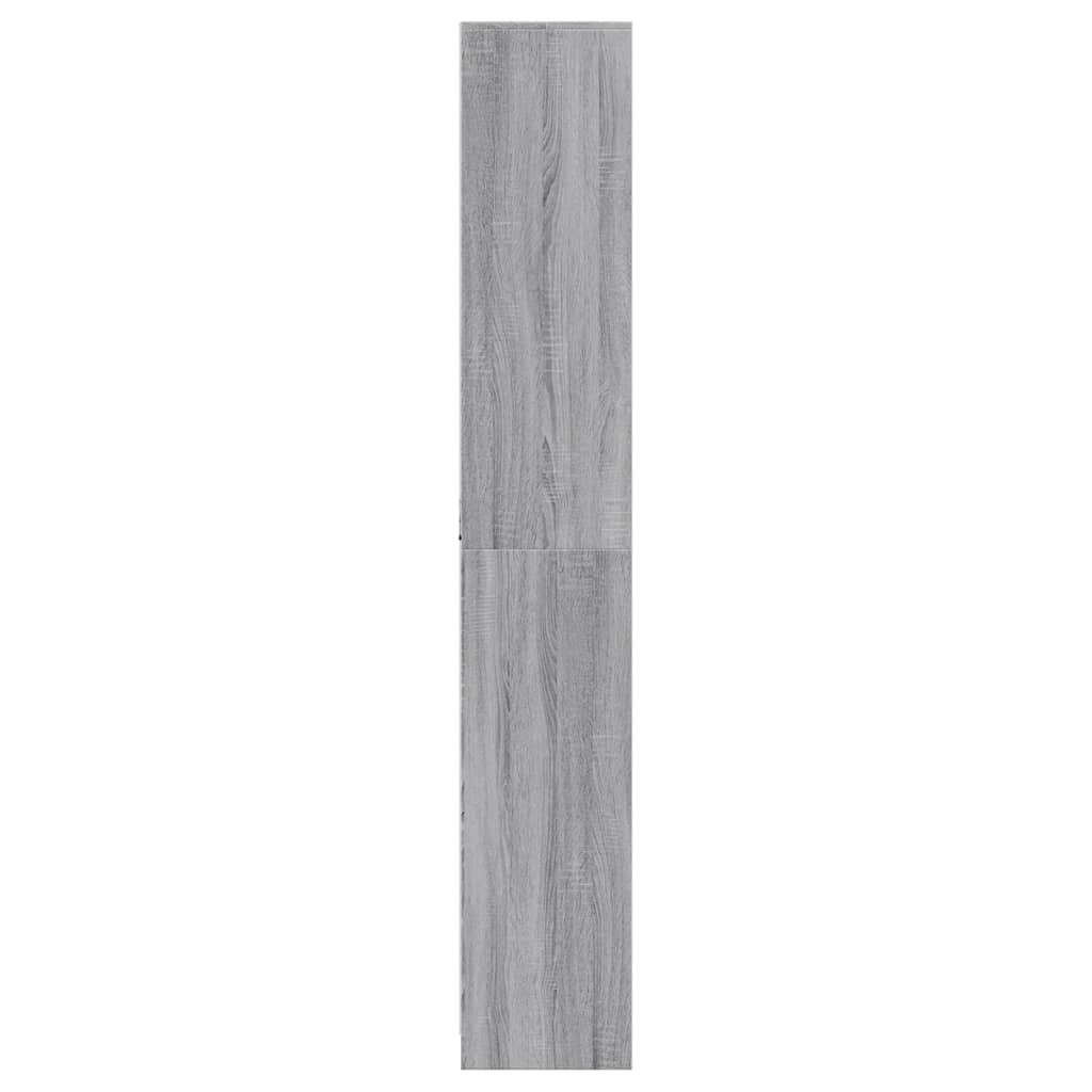 Sonoma graues LED-High-Sideboard 41,5 x 32,5 x 200 cm, Holzwerkstoff