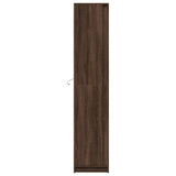 Buffet haut LED chêne brun 41,5x32,5x200 cm bois d’ingénierie