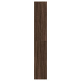 Buffet haut LED chêne brun 41,5x32,5x200 cm bois d’ingénierie