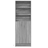 Buffet haut LED sonoma gris 69x32,5x200 cm bois d’ingénierie