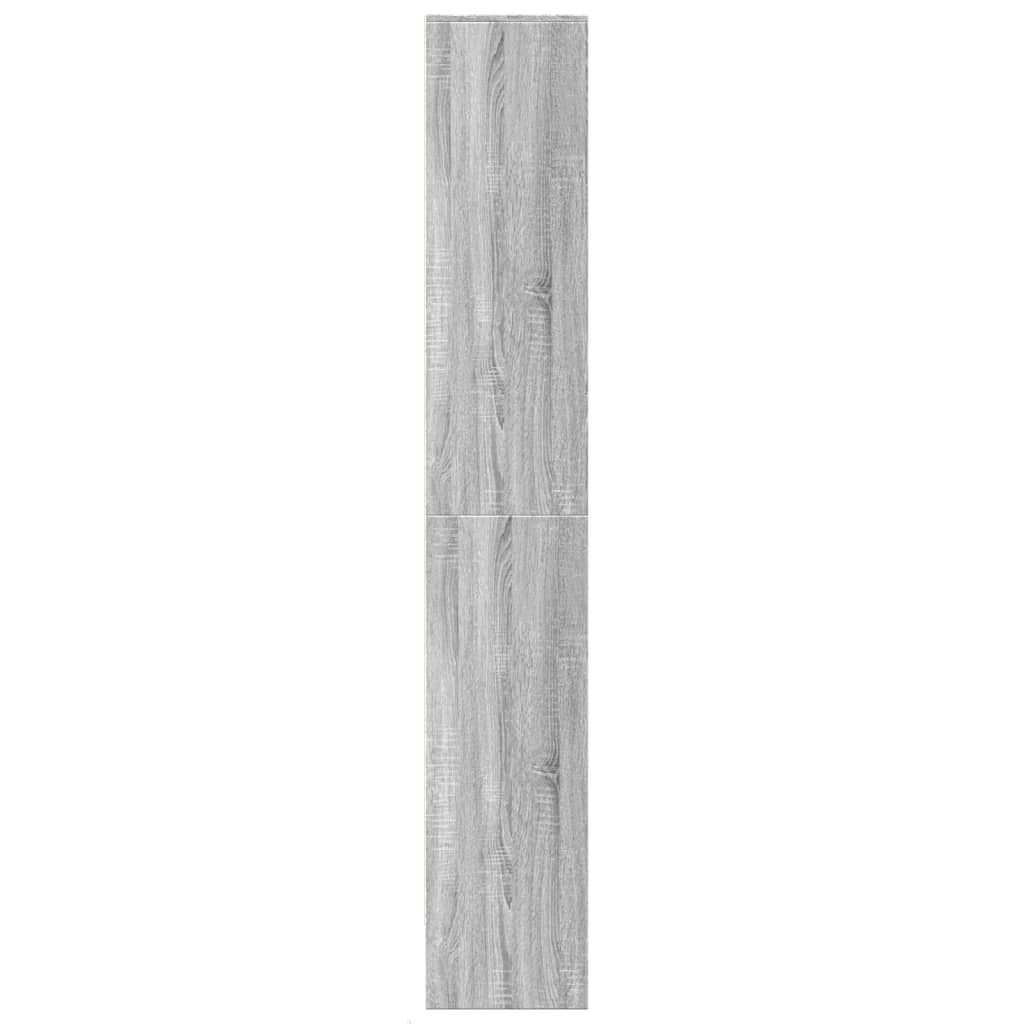 Buffet haut LED sonoma gris 69x32,5x200 cm bois d’ingénierie