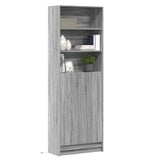 Buffet haut LED sonoma gris 69x32,5x200 cm bois d’ingénierie