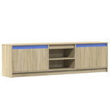 Meuble TV avec LED chêne sonoma 180x34x50 cm bois d'ingénierie