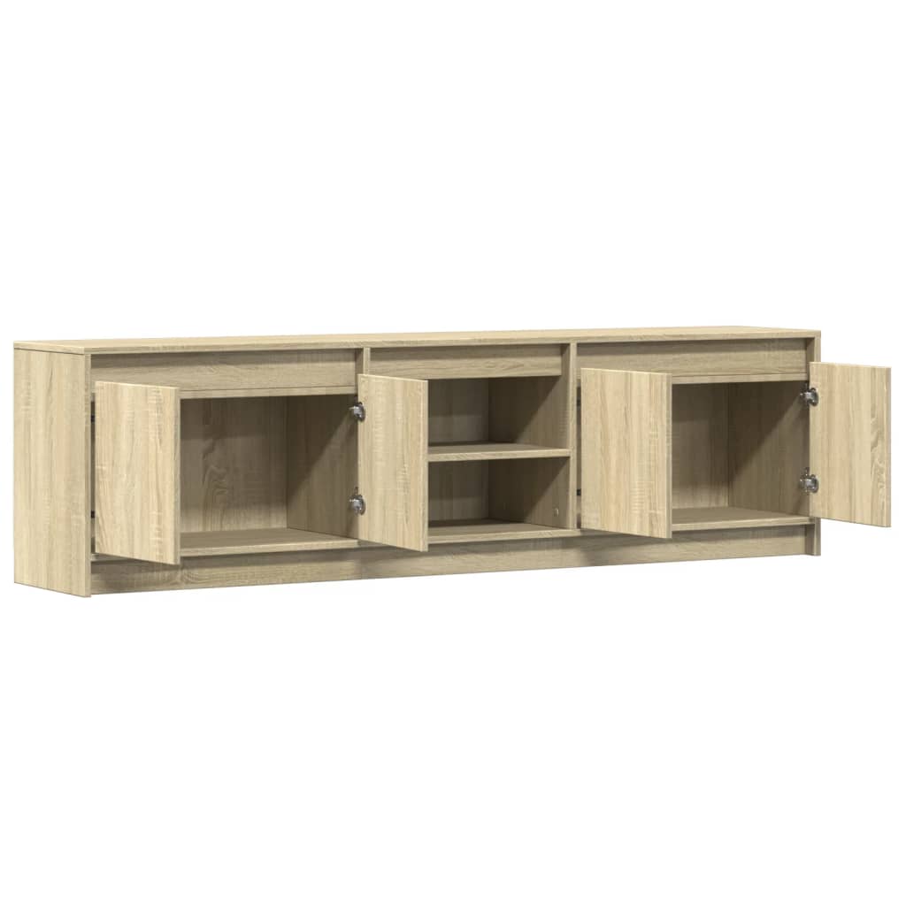 Meuble TV avec LED chêne sonoma 180x34x50 cm bois d'ingénierie