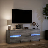 Meuble TV avec LED sonoma gris 140x34x50 cm bois d'ingénierie