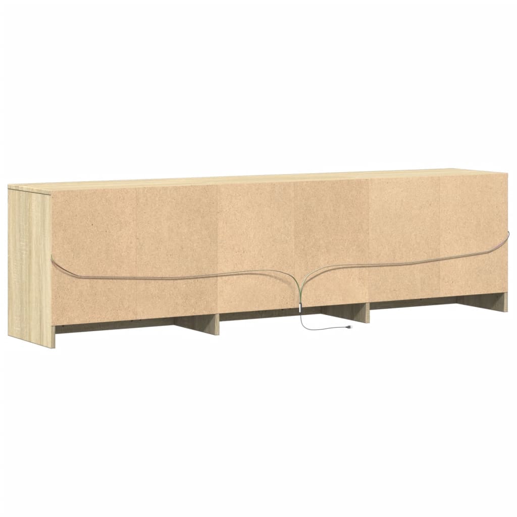 Meuble TV avec LED chêne sonoma 180x34x50 cm bois d'ingénierie