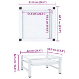 Socle pour machine à laver avec étagère coulissante Blanc