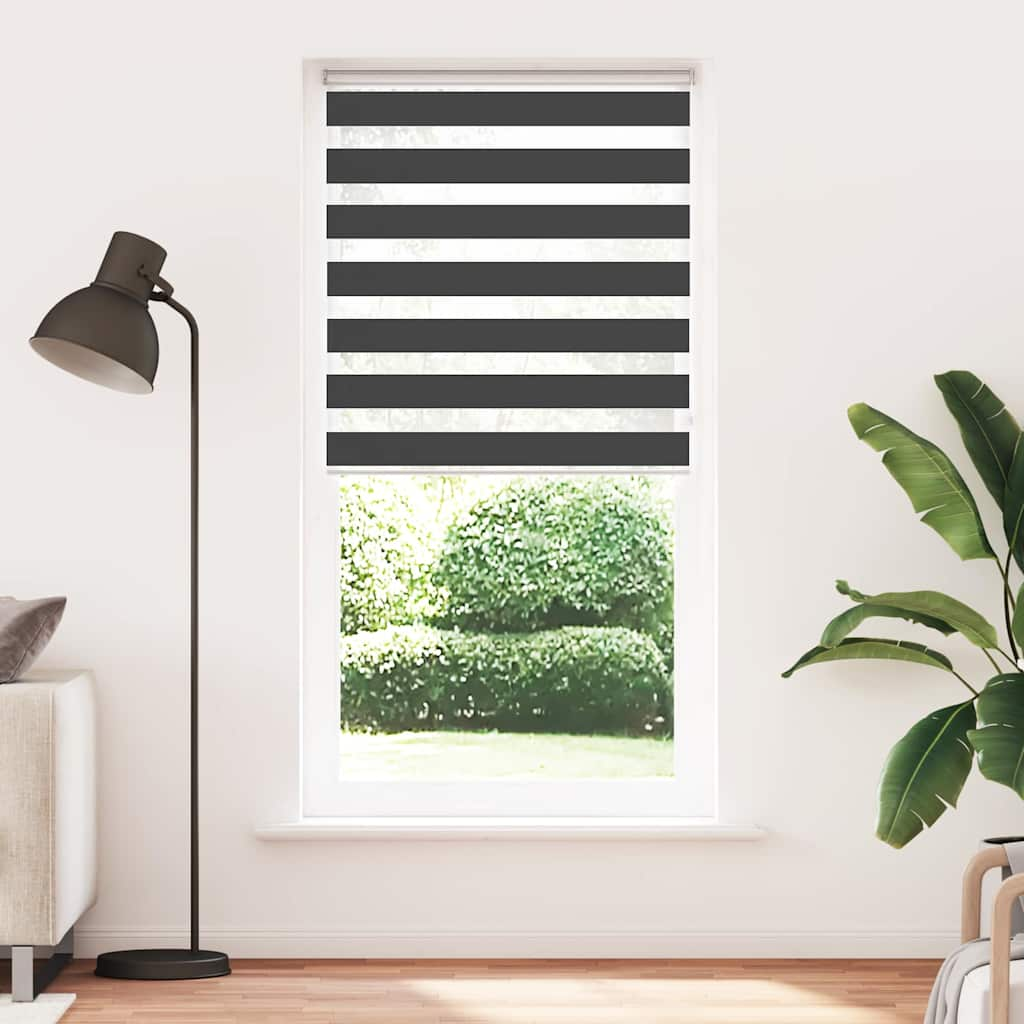 Store zèbre noir 95x200 cm largeur du tissu 90,9 cm polyester