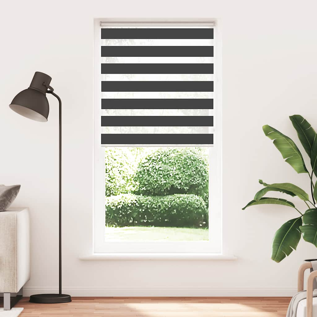 Store zèbre noir 100x200 cm largeur du tissu 95,9 cm polyester