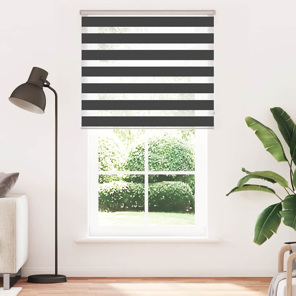 Store zèbre noir 135x200 cm largeur du tissu 130,9 cm polyester