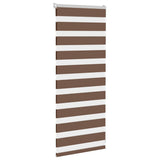 Store zèbre marron 55x100 cm largeur du tissu 50,9 cm polyester