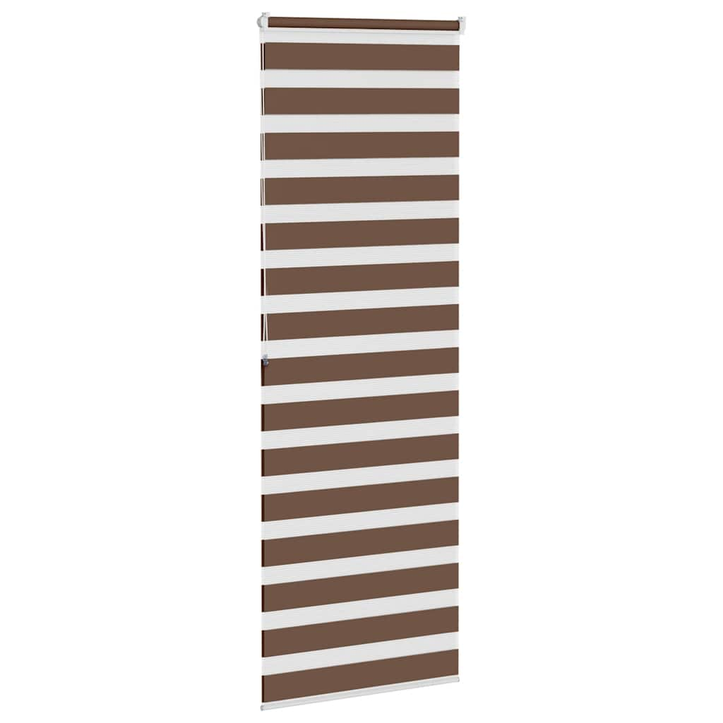 Store zèbre marron 80x200 cm largeur du tissu 75,9 cm polyester