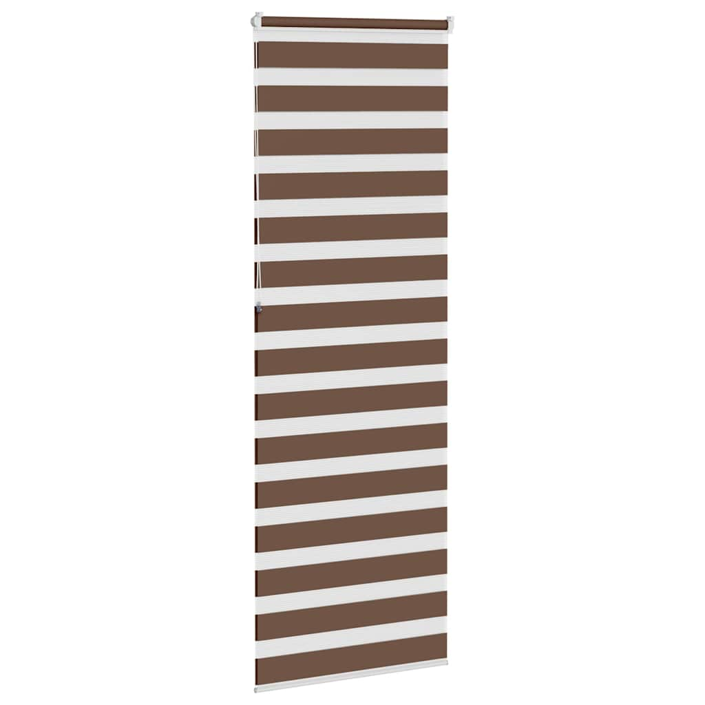 Store zèbre marron 80x230 cm largeur du tissu 75,9 cm polyester