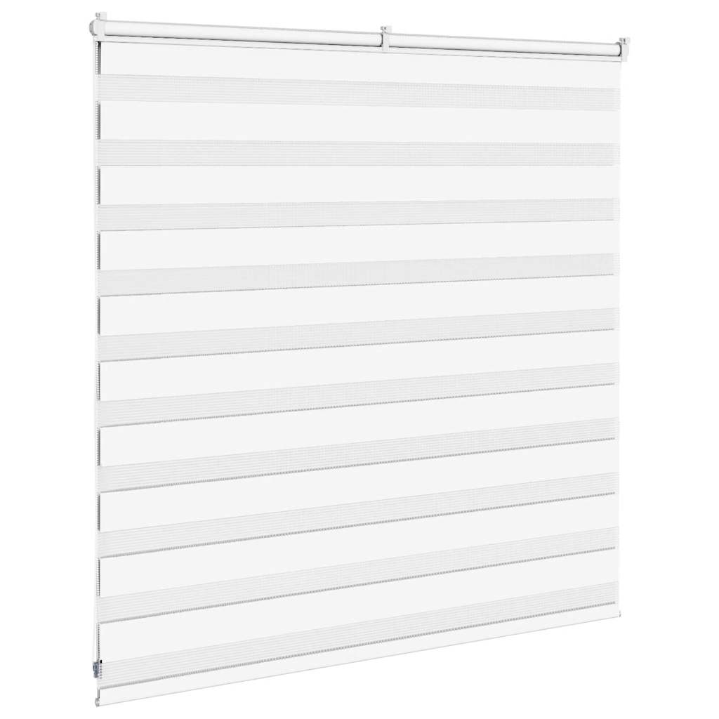 White zebra blind 140x100 cm fabric width 135.9cm polyester