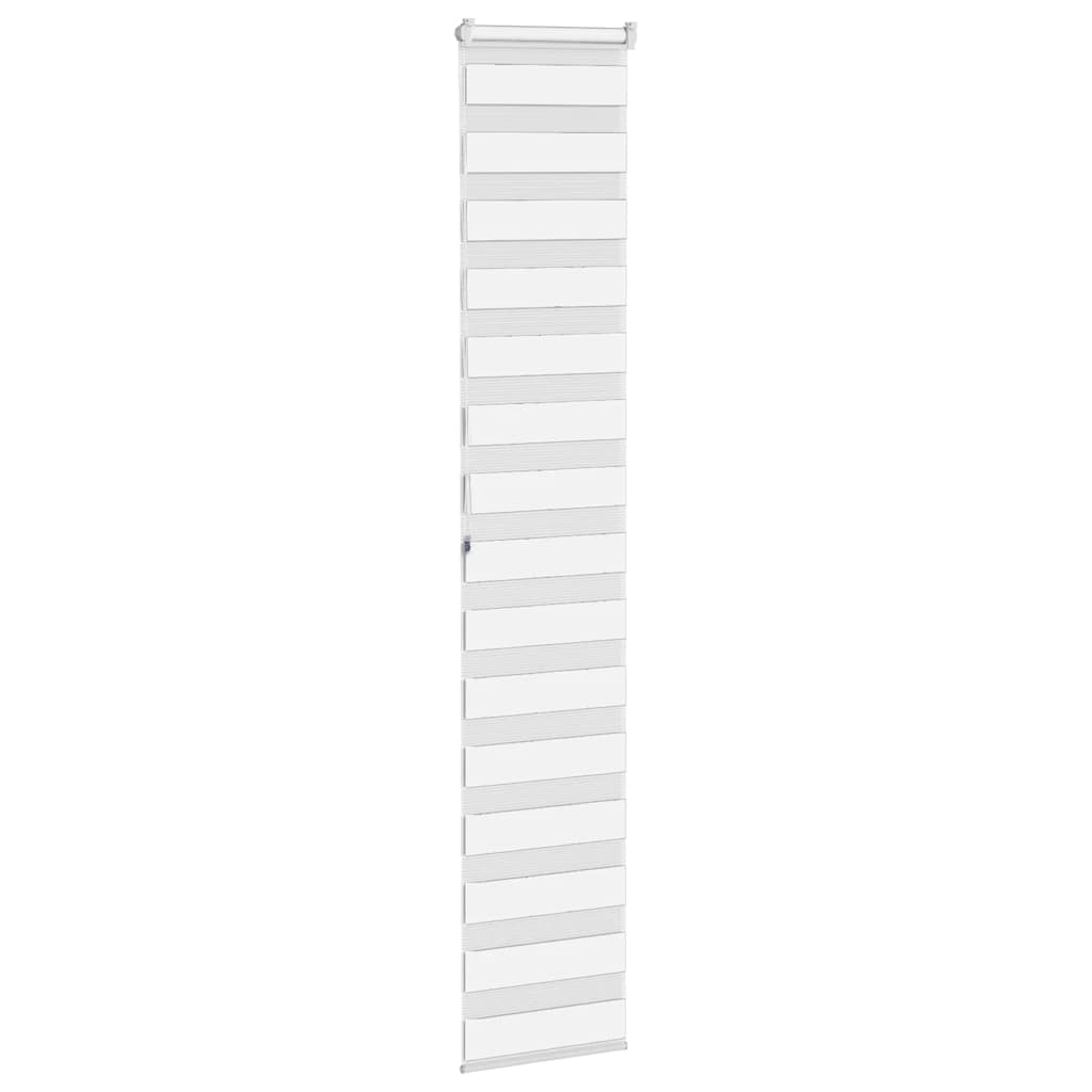 Store zèbre blanc 40x200 cm largeur du tissu 35,9 cm polyester