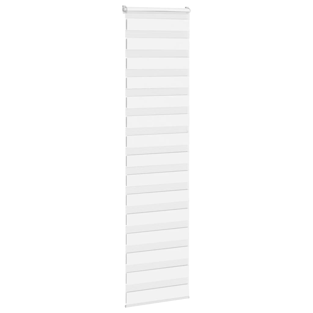 Store zèbre blanc 55x200 cm largeur du tissu 50,9 cm polyester