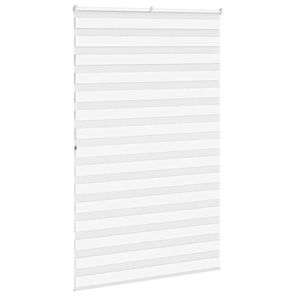 White zebra blind 140x200 cm fabric width 135.9cm polyester