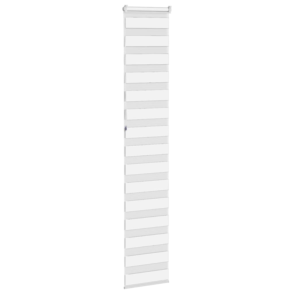 Store zèbre blanc 50x230 cm largeur du tissu 45,9 cm polyester