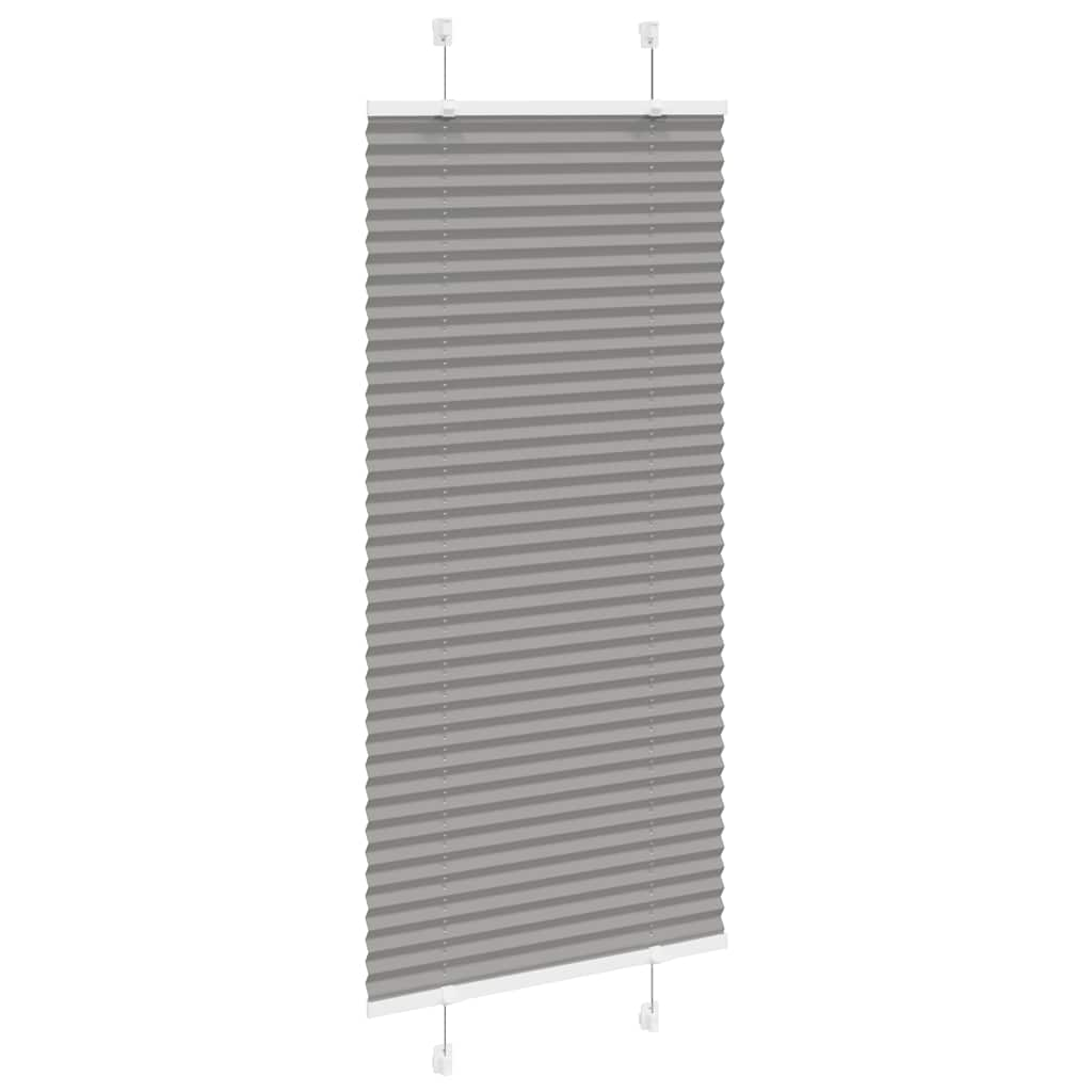 Anthracite pleated blind 65x100 cm fabric width 64.4 cm