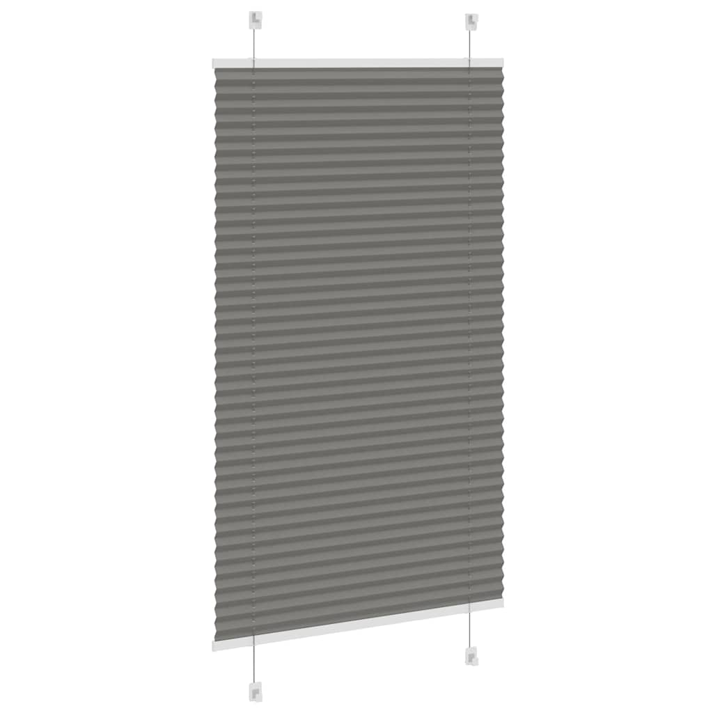 Store plissé anthracite 75x100 cm largeur du tissu 74,4 cm