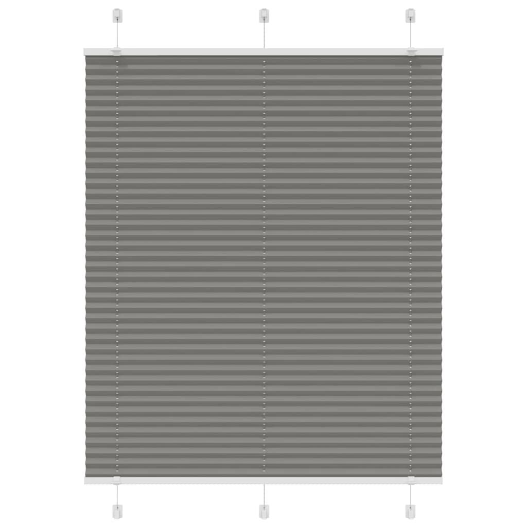 Anthracite pleated blind 110x100 cm fabric width 109.4 cm