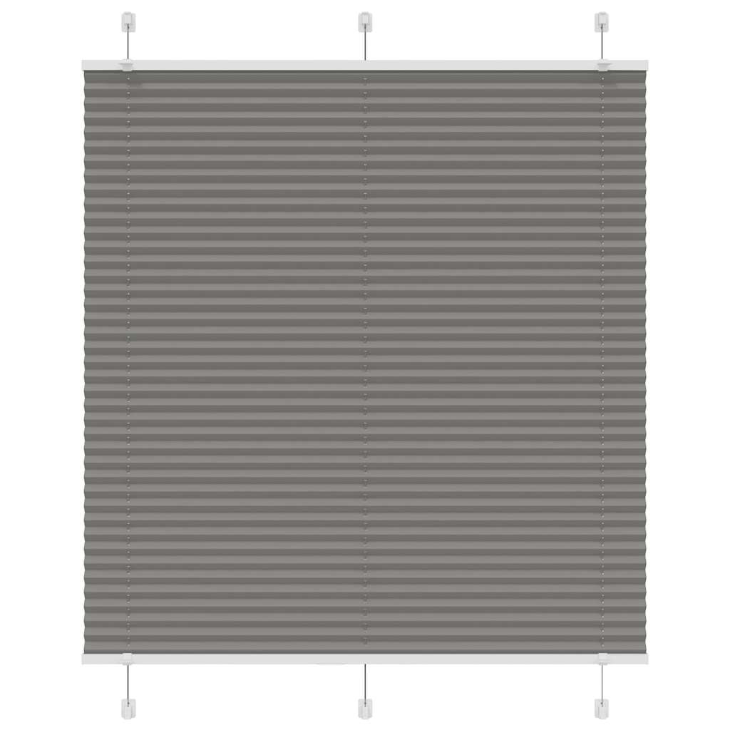 Anthracite pleated blind 115x100 cm fabric width 114.4 cm