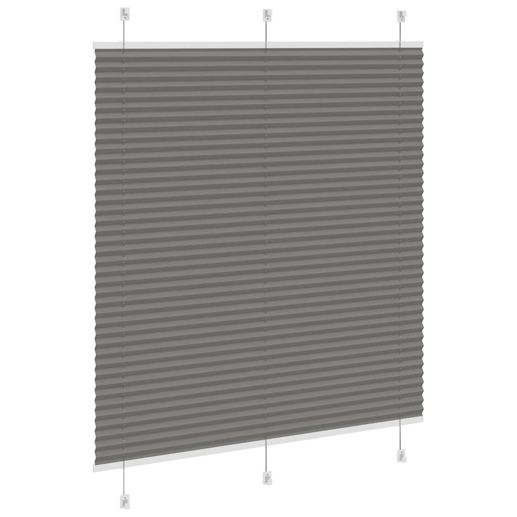 Anthracite pleated blind 115x100 cm fabric width 114.4 cm