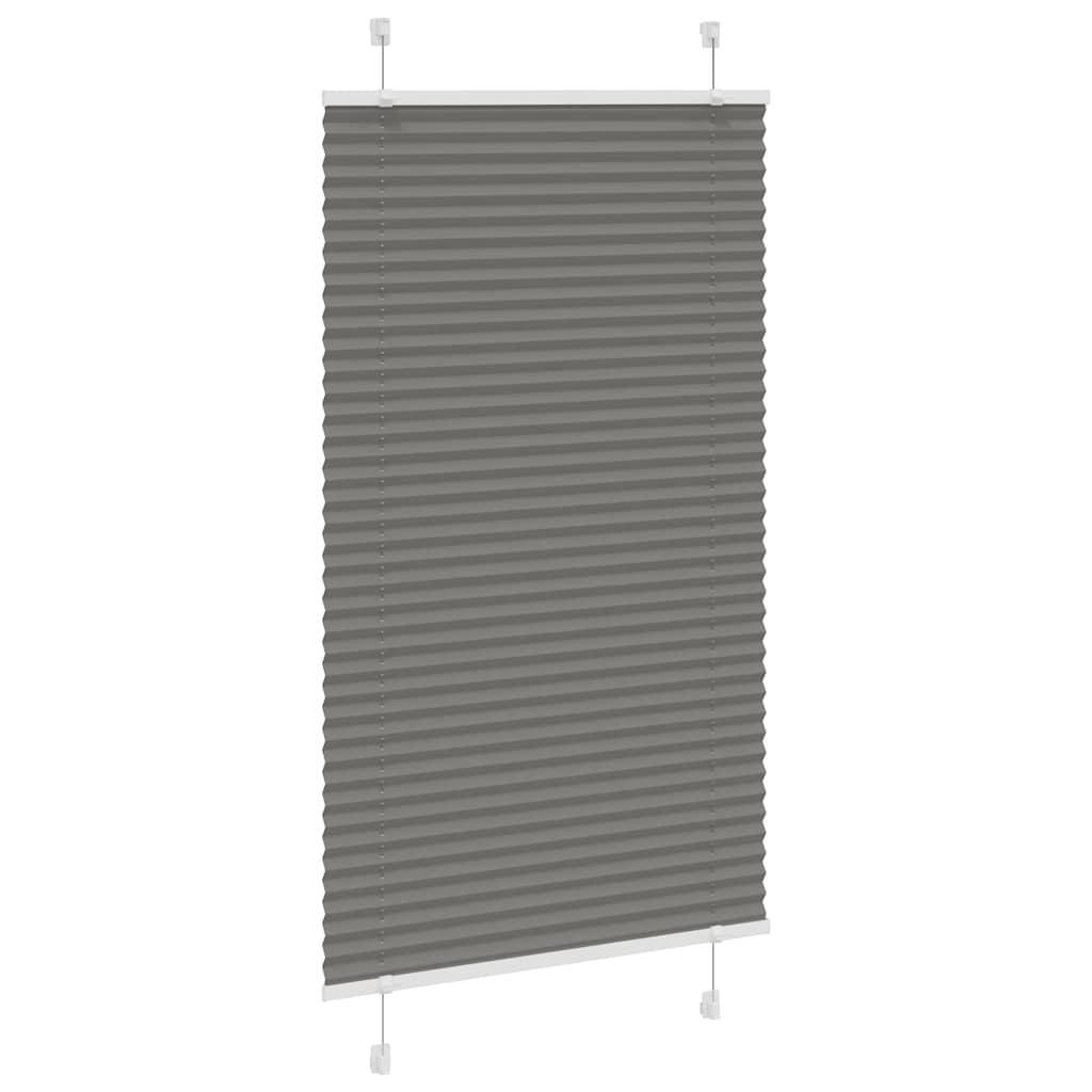 Store plissé anthracite 75x150 cm largeur du tissu 74,4 cm